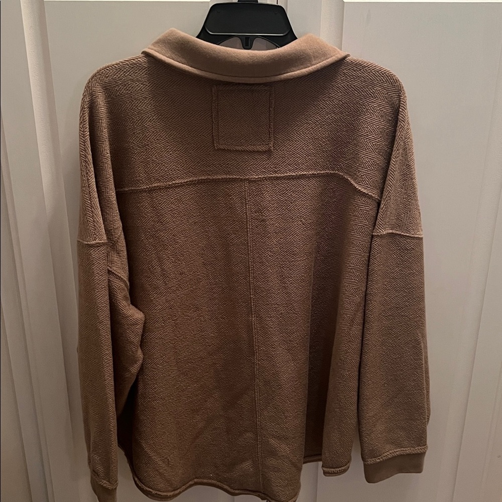 American Eagle Outfitters Textured Tan Sweatshirt - Picture 6 of 6